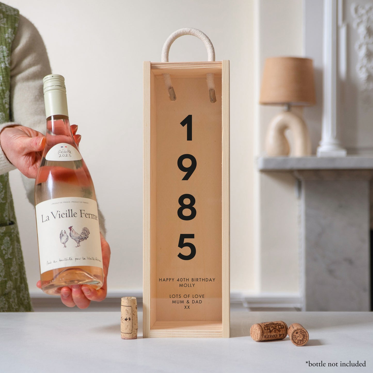 Personalised 40th Birthday Bottle Box