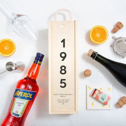 Personalised 40th Birthday Bottle Box