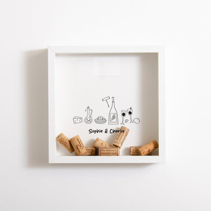 Mediterranean wine cork collector frame