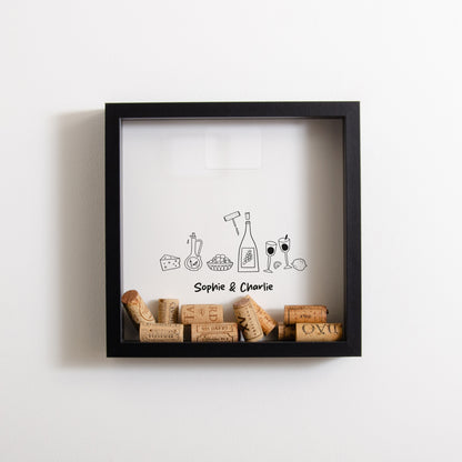 Mediterranean wine cork collector frame