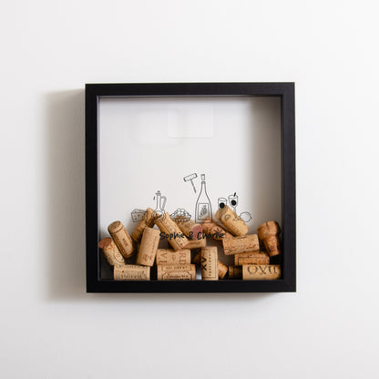 Mediterranean wine cork collector frame