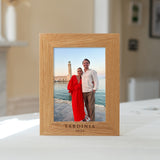 Personalised oak photo frame