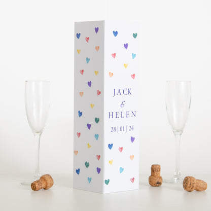 Personalised love heart bottle box