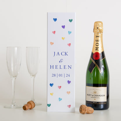 Personalised love heart bottle box