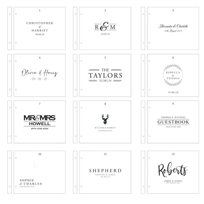 Personalised script guest book