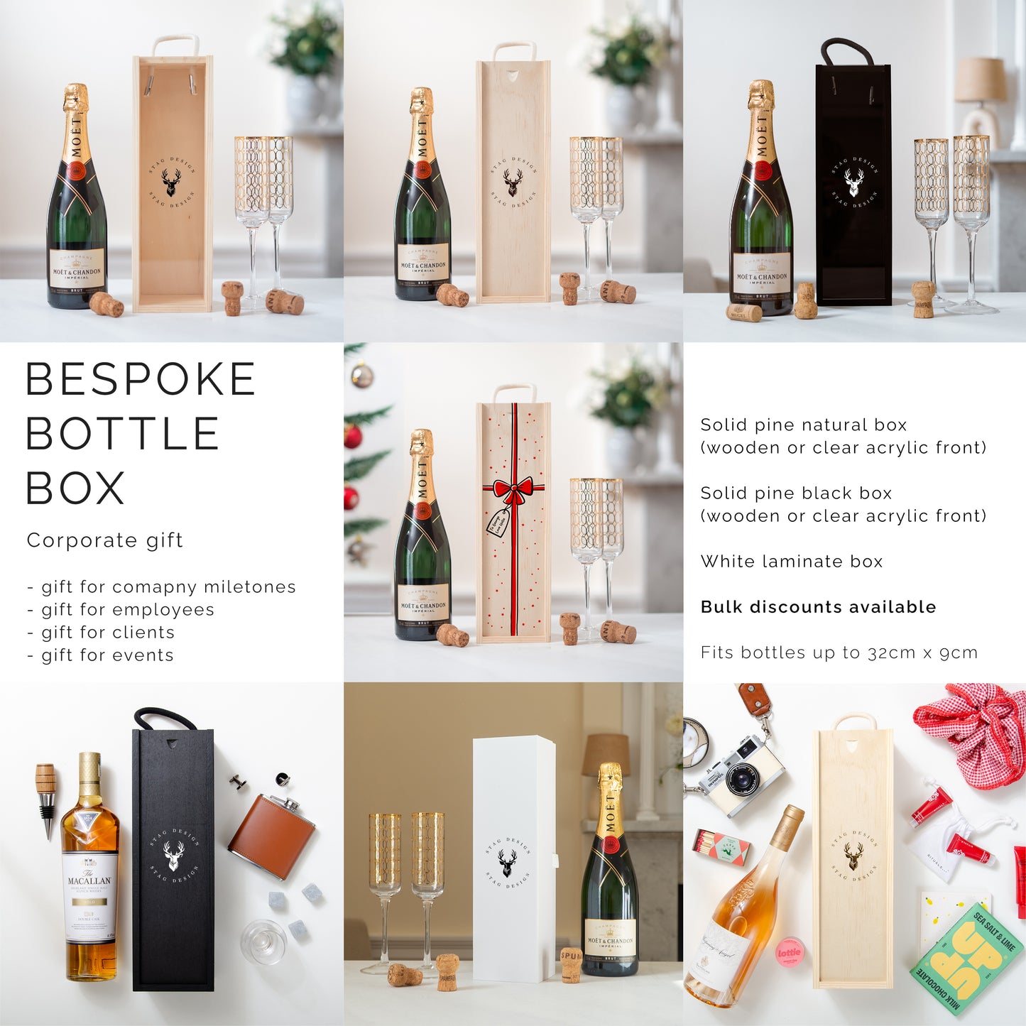 Corporate white bottle box