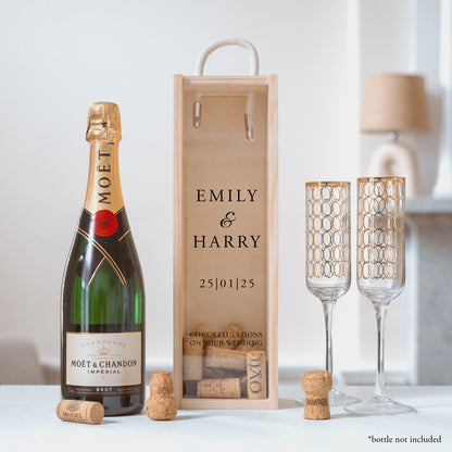 NEW! Personalised wedding cork collector bottle box gift