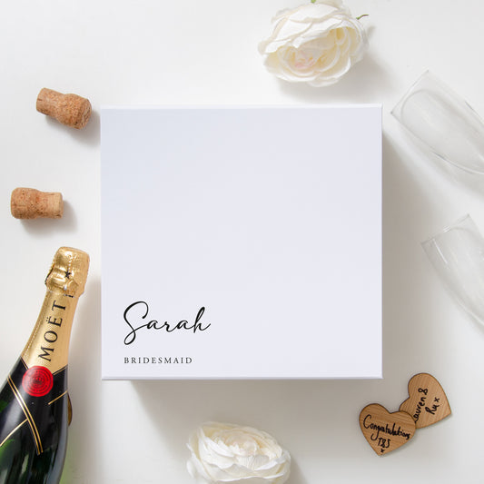 Bridesmaid, Maid of Honour white gift box