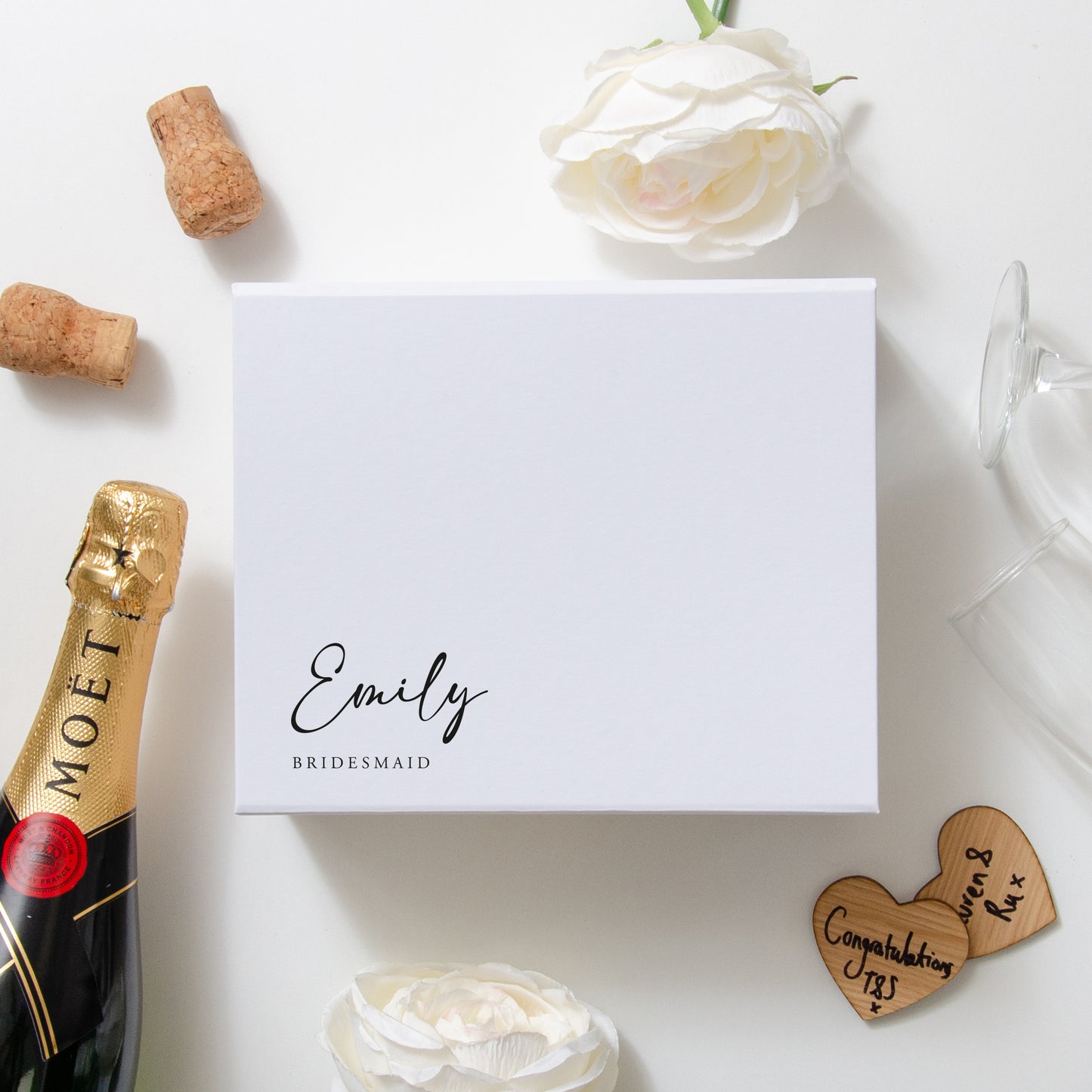 Bridesmaid, Maid of Honour white gift box