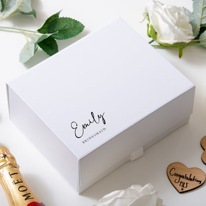 Bridesmaid, Maid of Honour white gift box