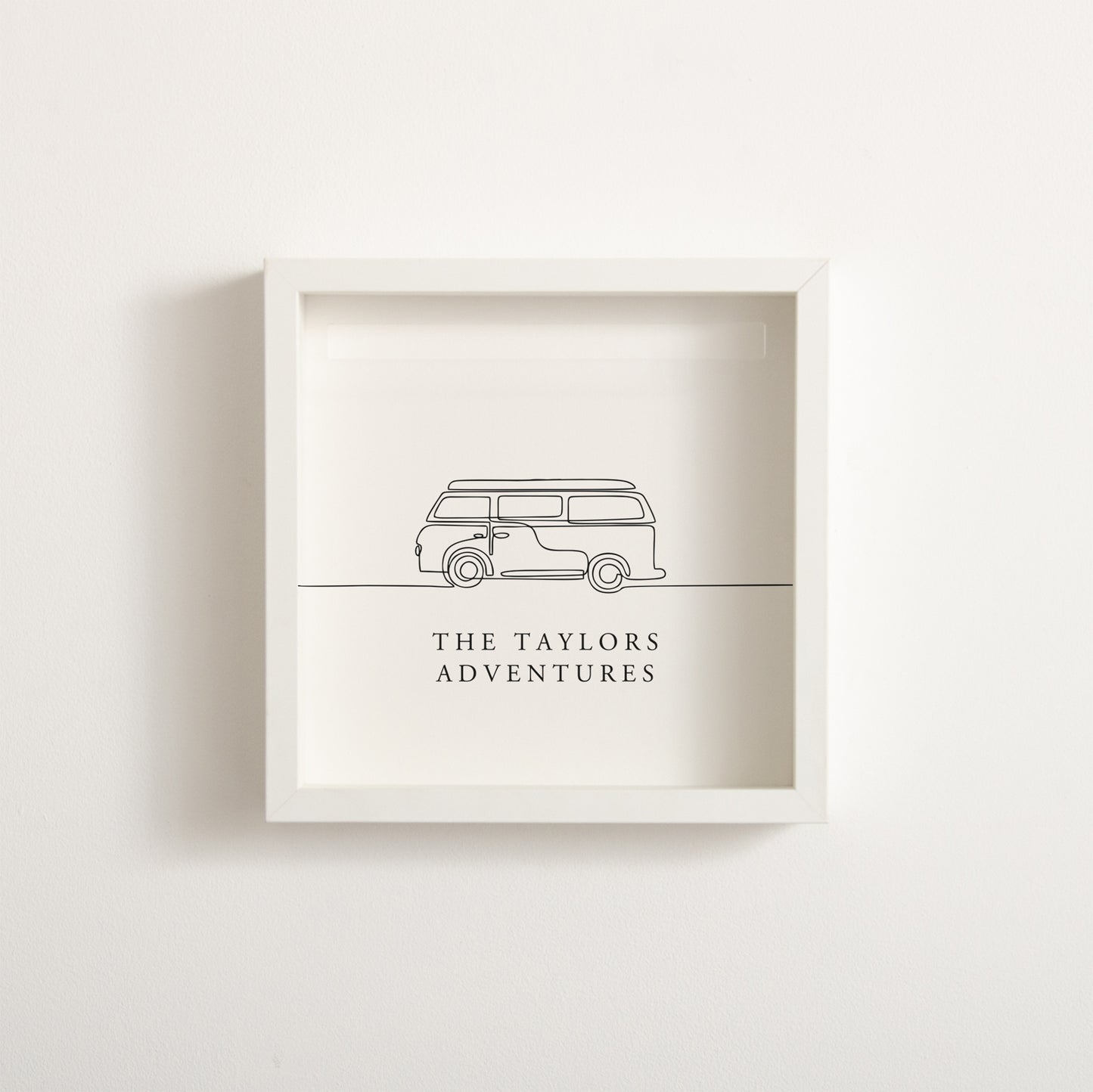 Campervan travel memory box frame