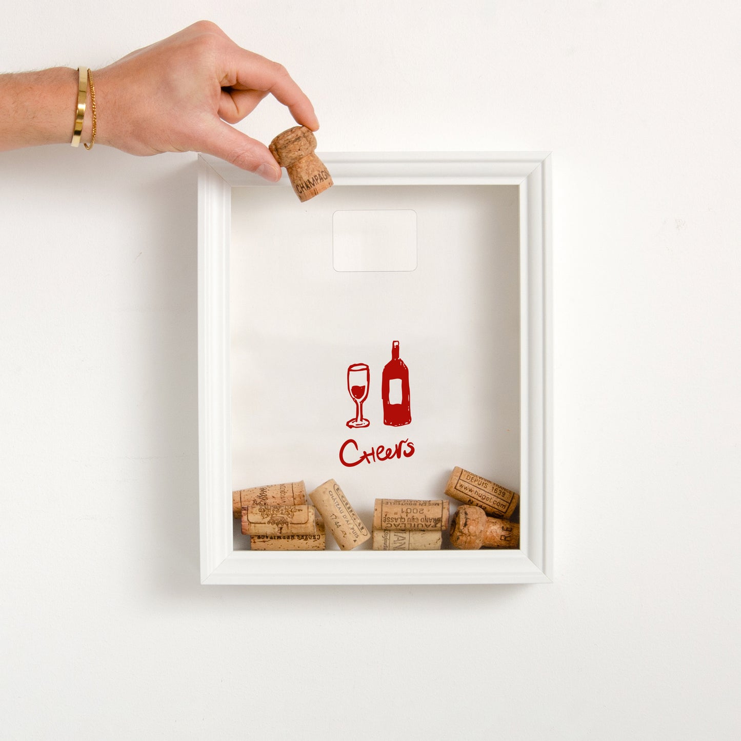 Cheers wine cork frame