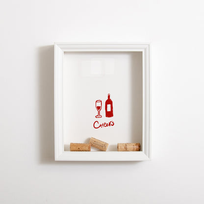 Cheers wine cork frame