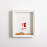 NEW! Cheers wine cork frame