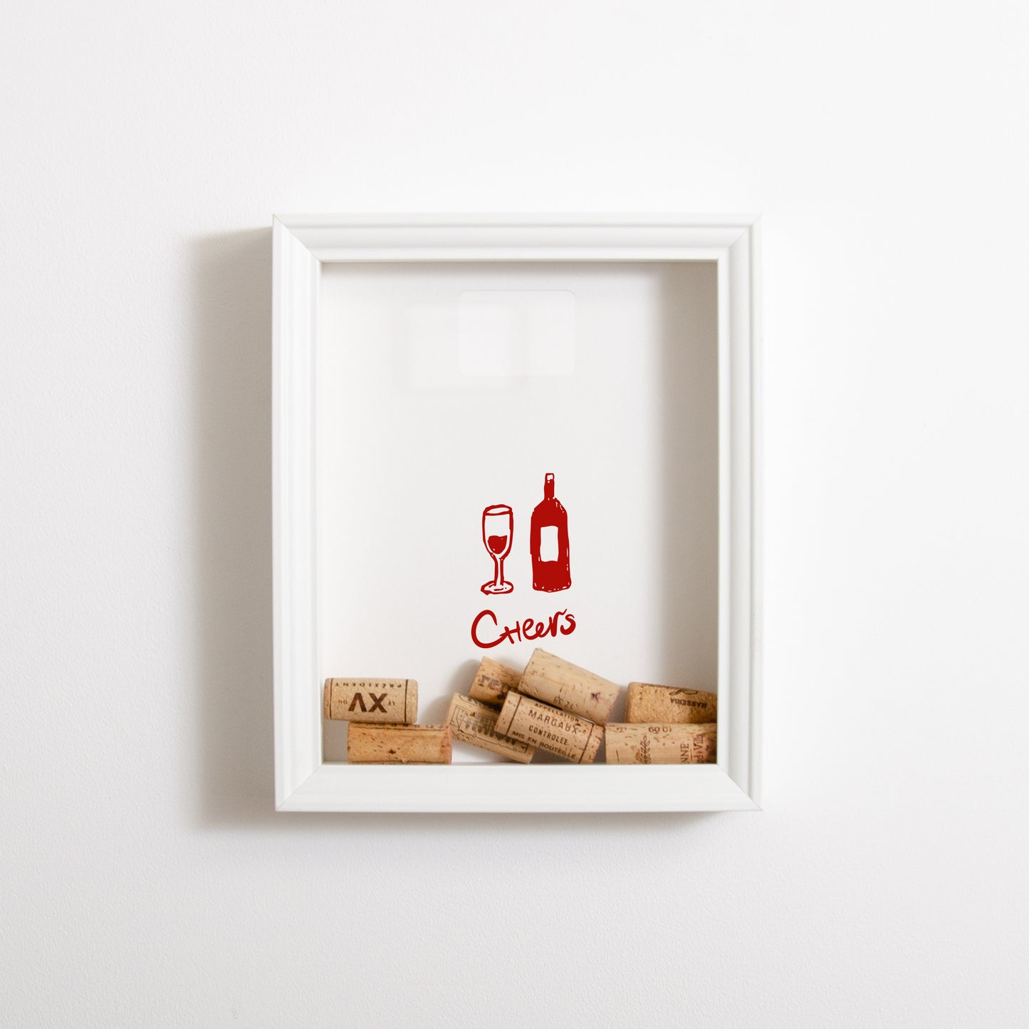 Cheers wine cork frame