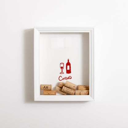 Cheers wine cork frame