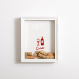 NEW! Cheers wine cork frame