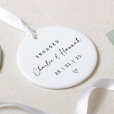 NEW! Personalised engaged keepsake ornament