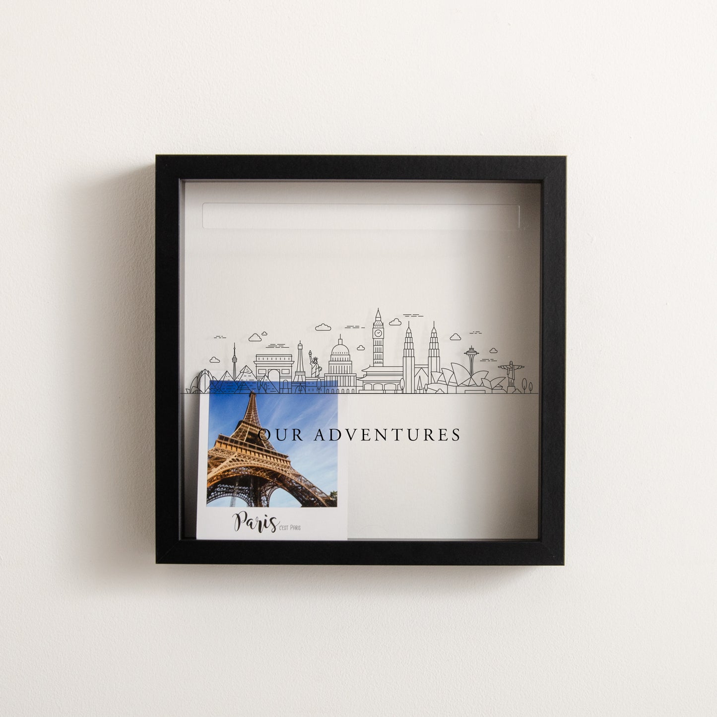 Adventure city skyline memory box frame