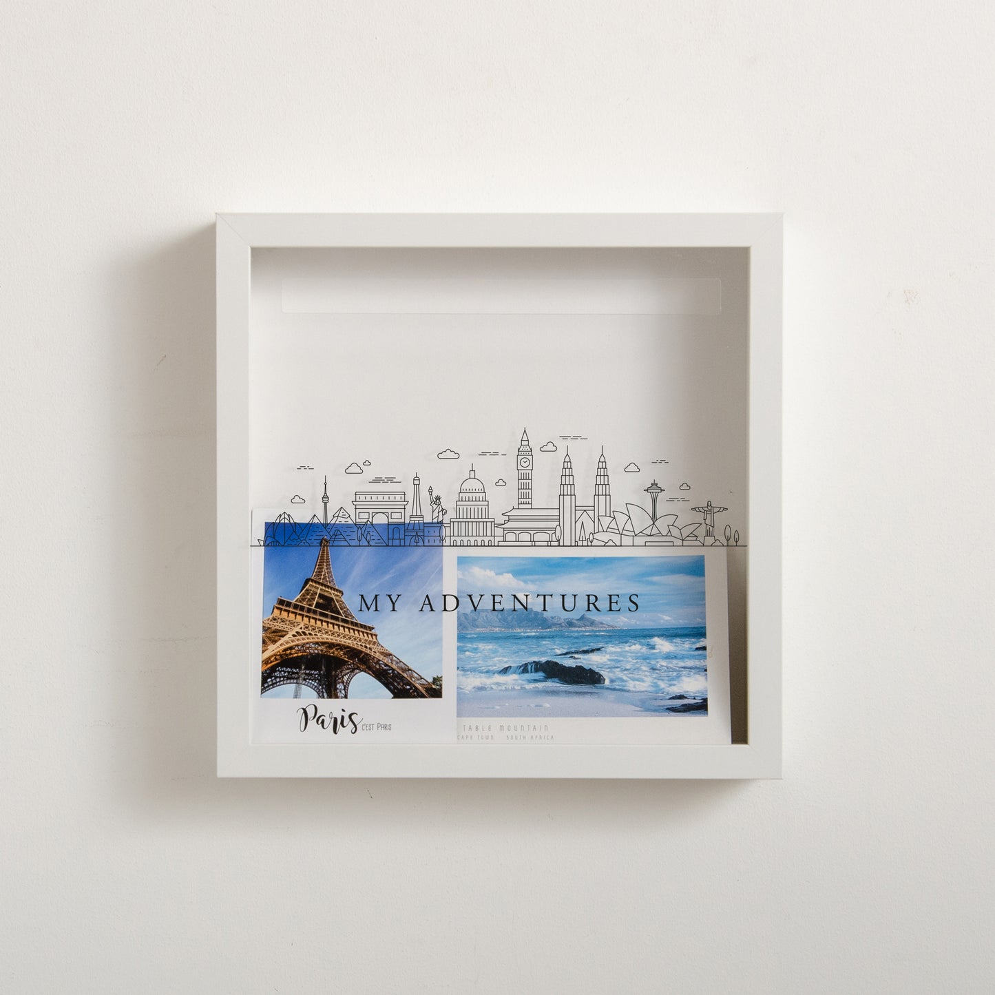 Adventure city skyline memory box frame