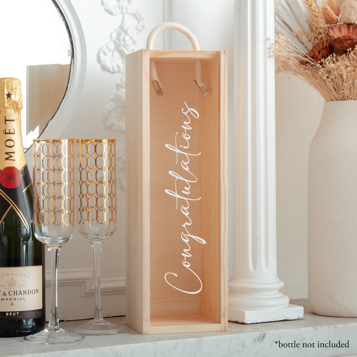 Personalised congratulations bottle box