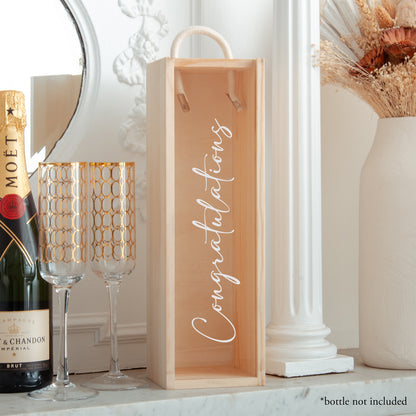 Personalised congratulations bottle box