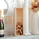 Personalised engagement cork collector bottle box