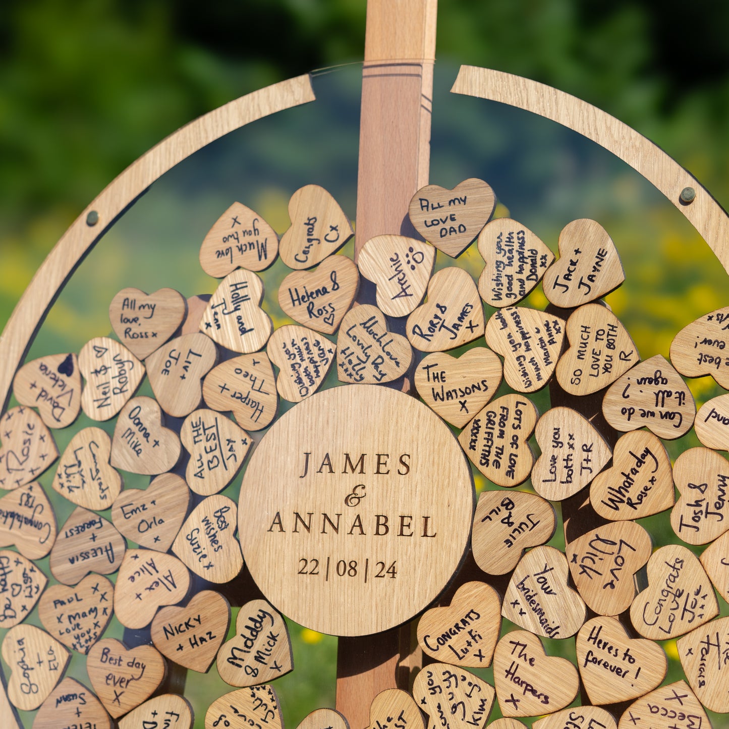 Wedding guest book circle dropbox