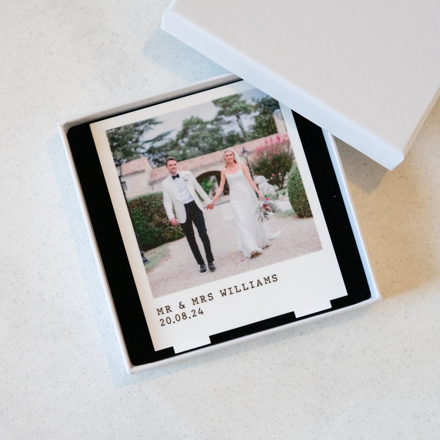 Personalised engagement photo plaque