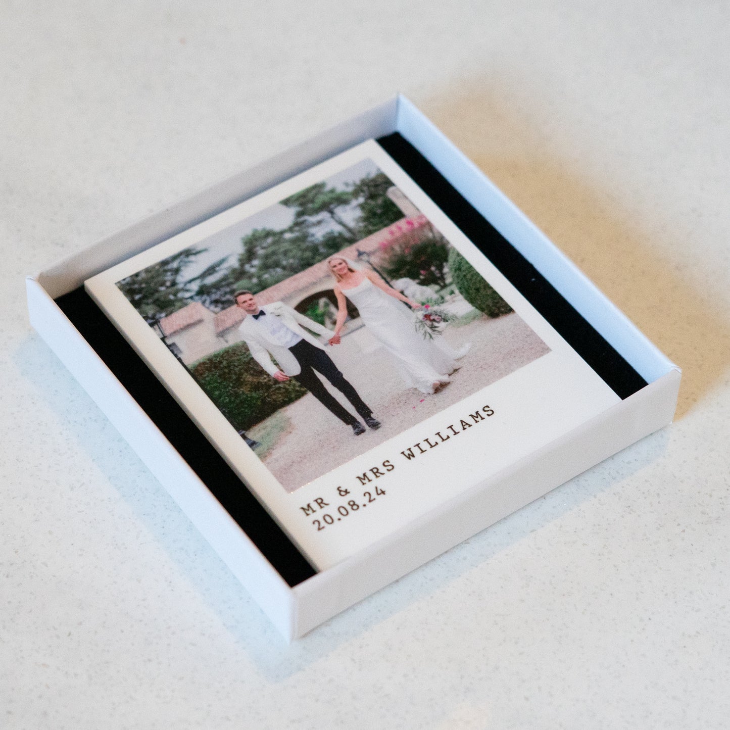 Personalised engagement photo plaque