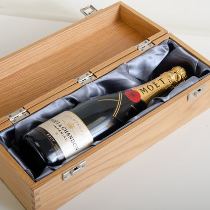 Corporate premium solid oak bottle box