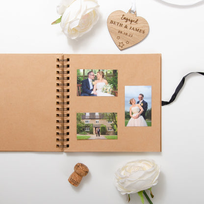 Our story so far' wedding scrapbook