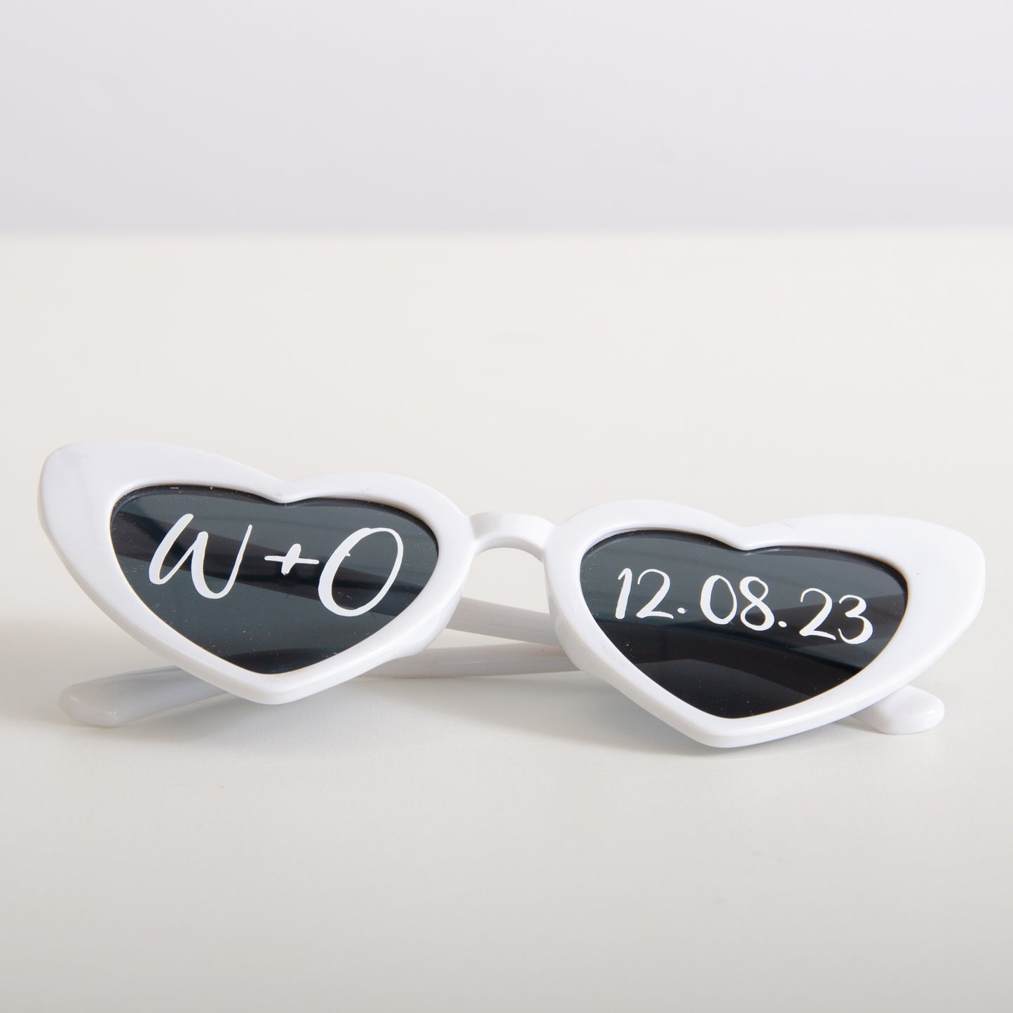 Personalised wedding love heart sunglasses