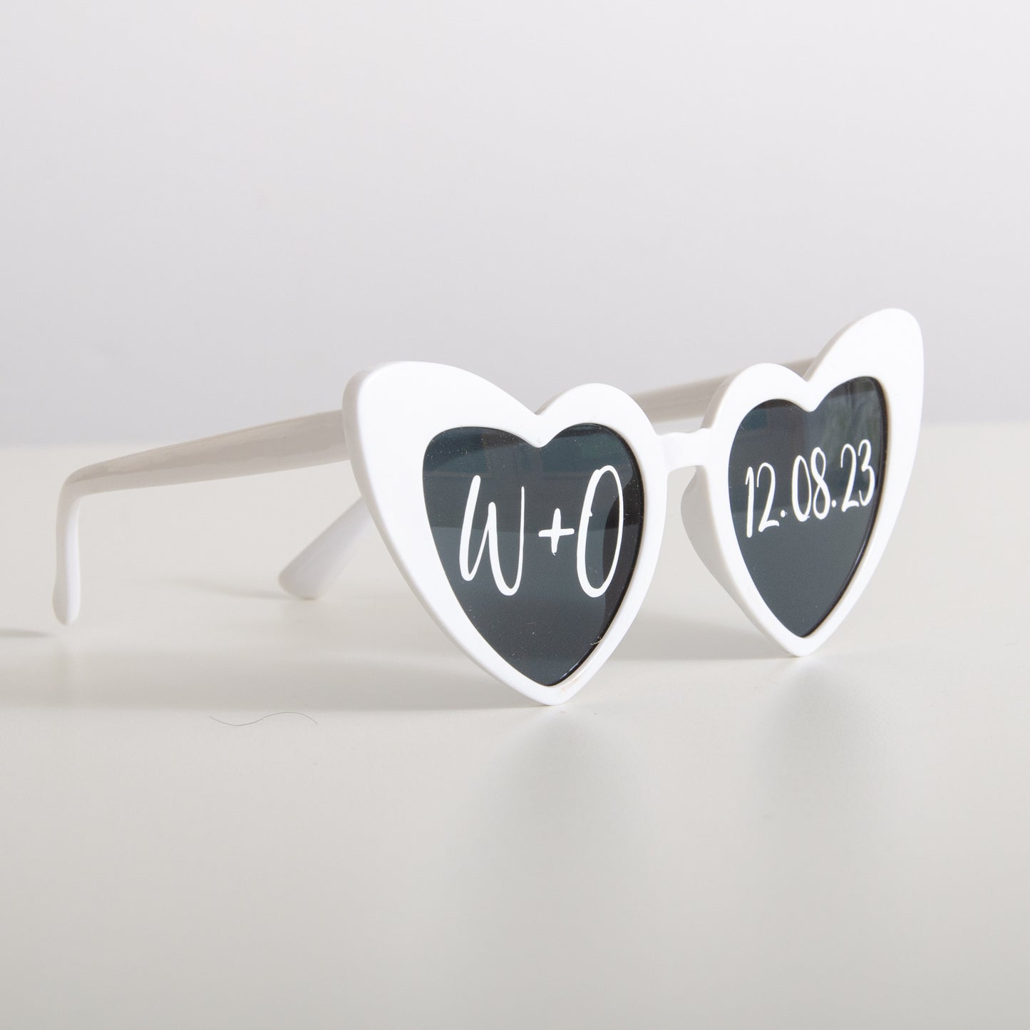 Personalised wedding love heart sunglasses