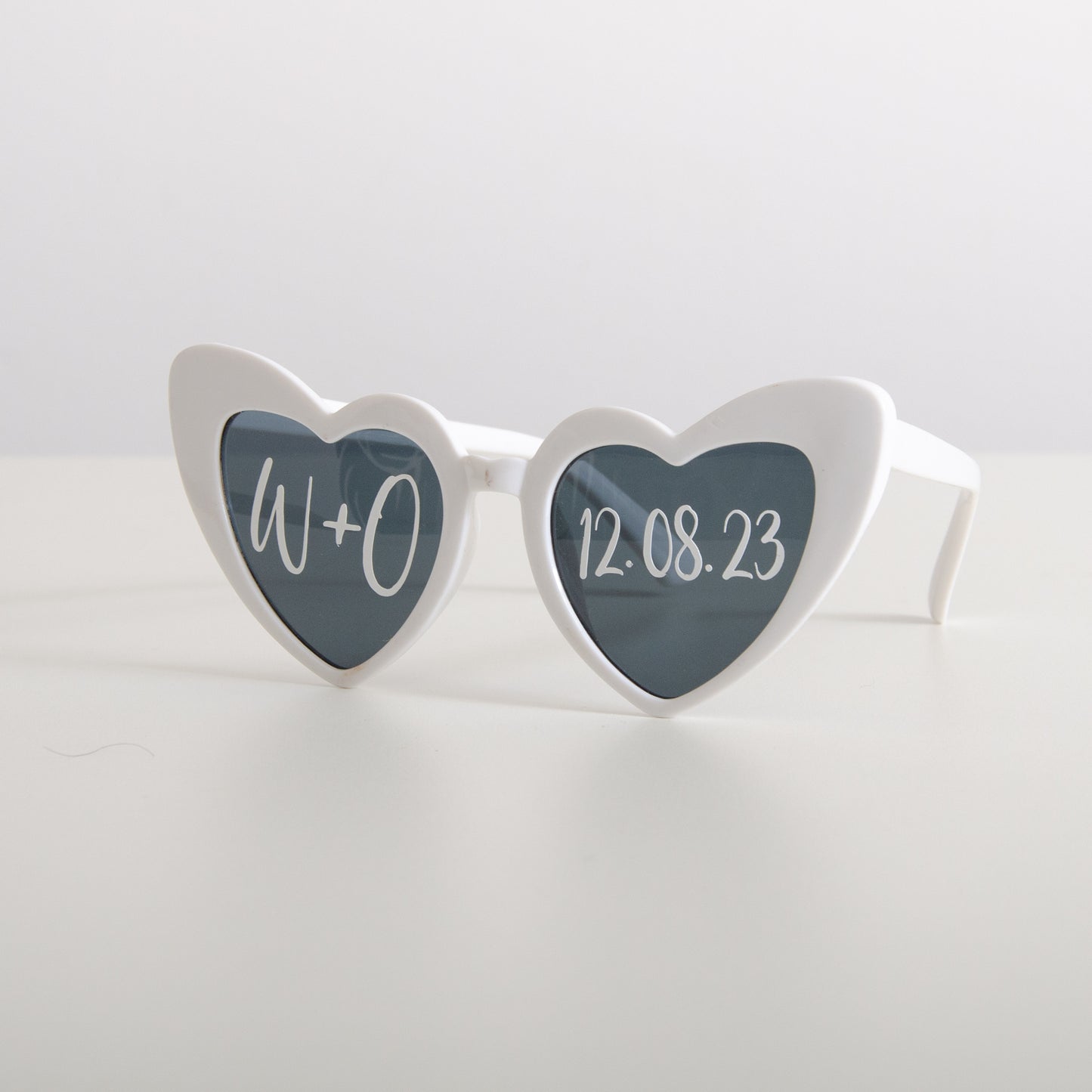 Personalised wedding love heart sunglasses