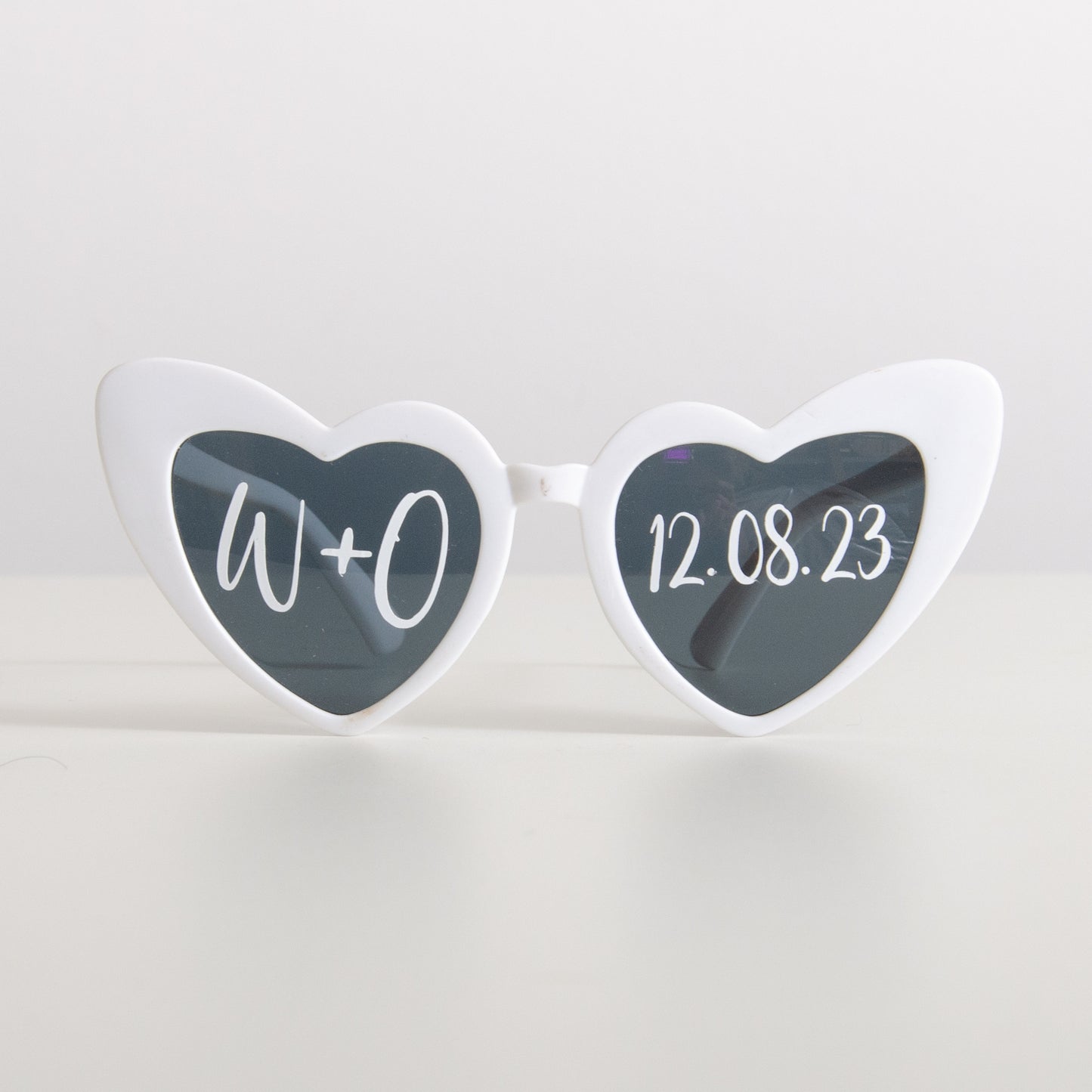 Personalised wedding love heart sunglasses