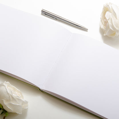 Personalised linen guest book