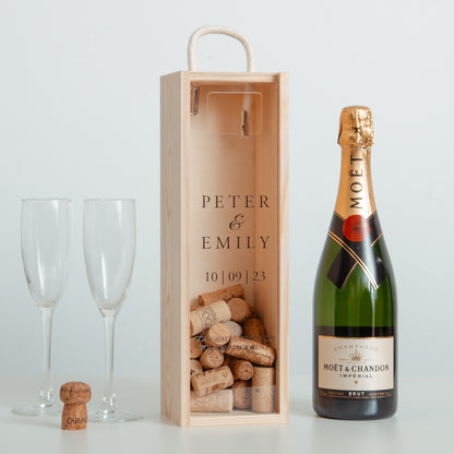 Personalised engagement bottle box