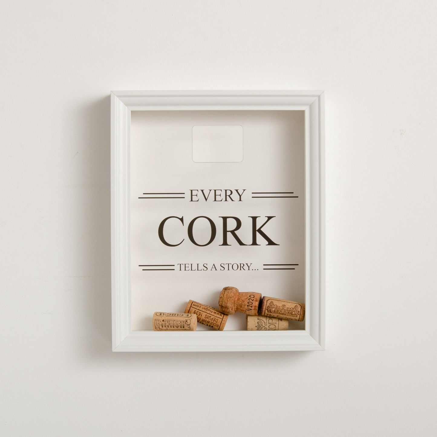 'Every cork tells a story' frame