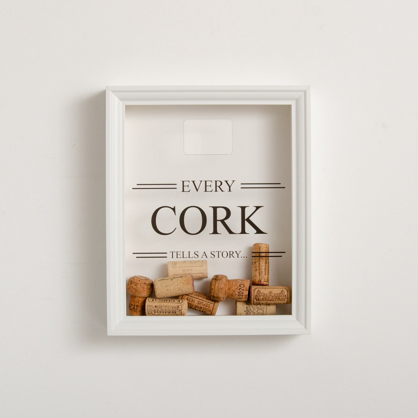 'Every cork tells a story' frame