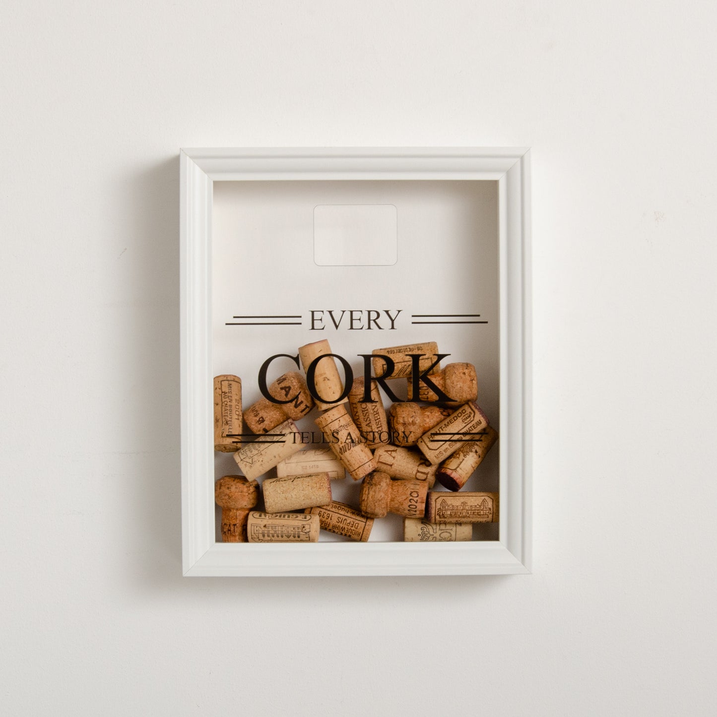 'Every cork tells a story' frame