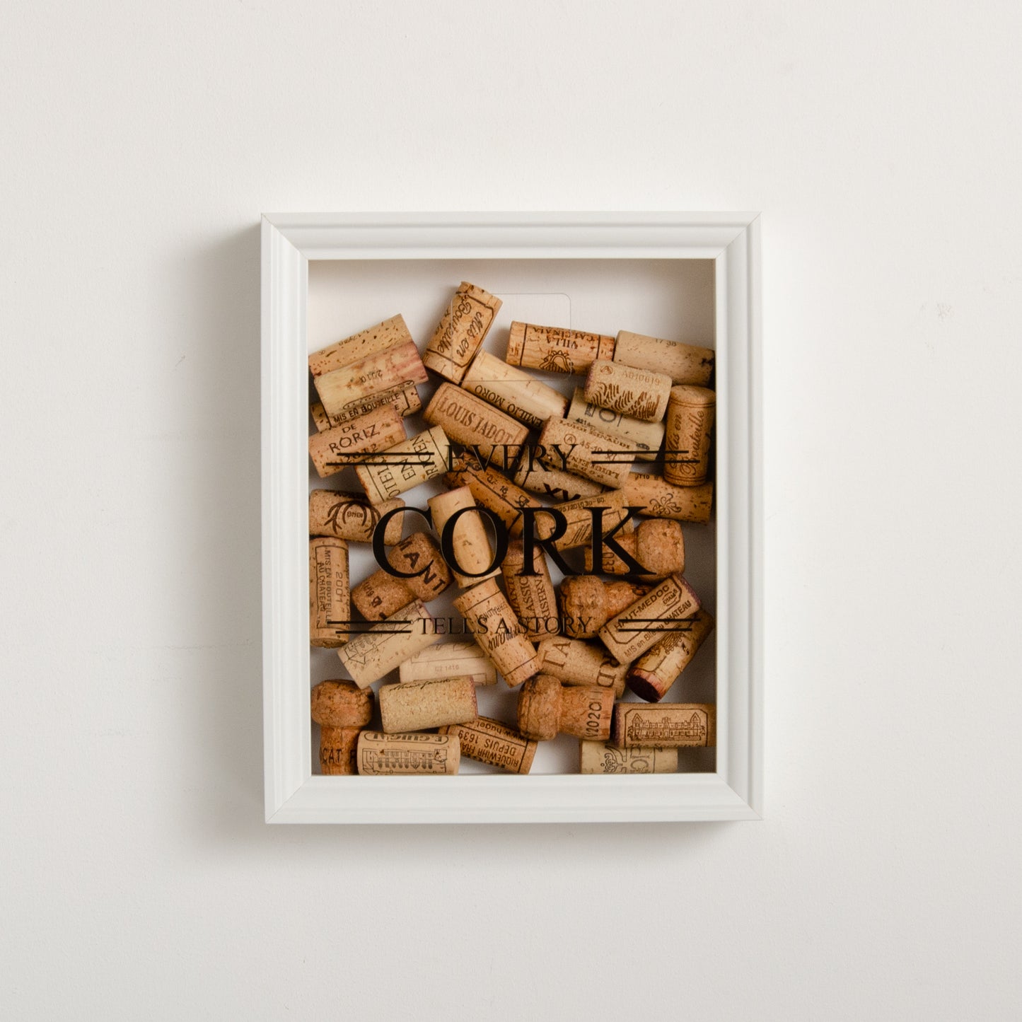 'Every cork tells a story' frame