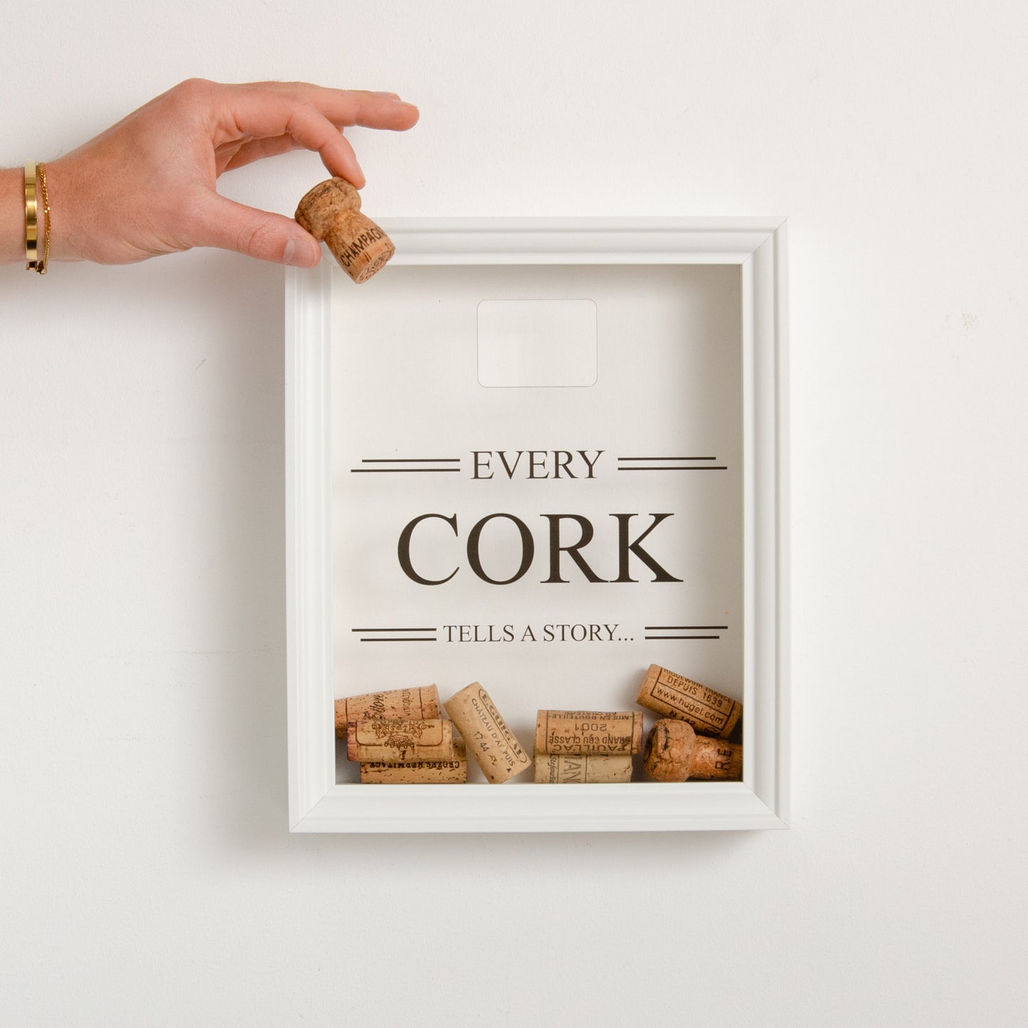 'Every cork tells a story' frame