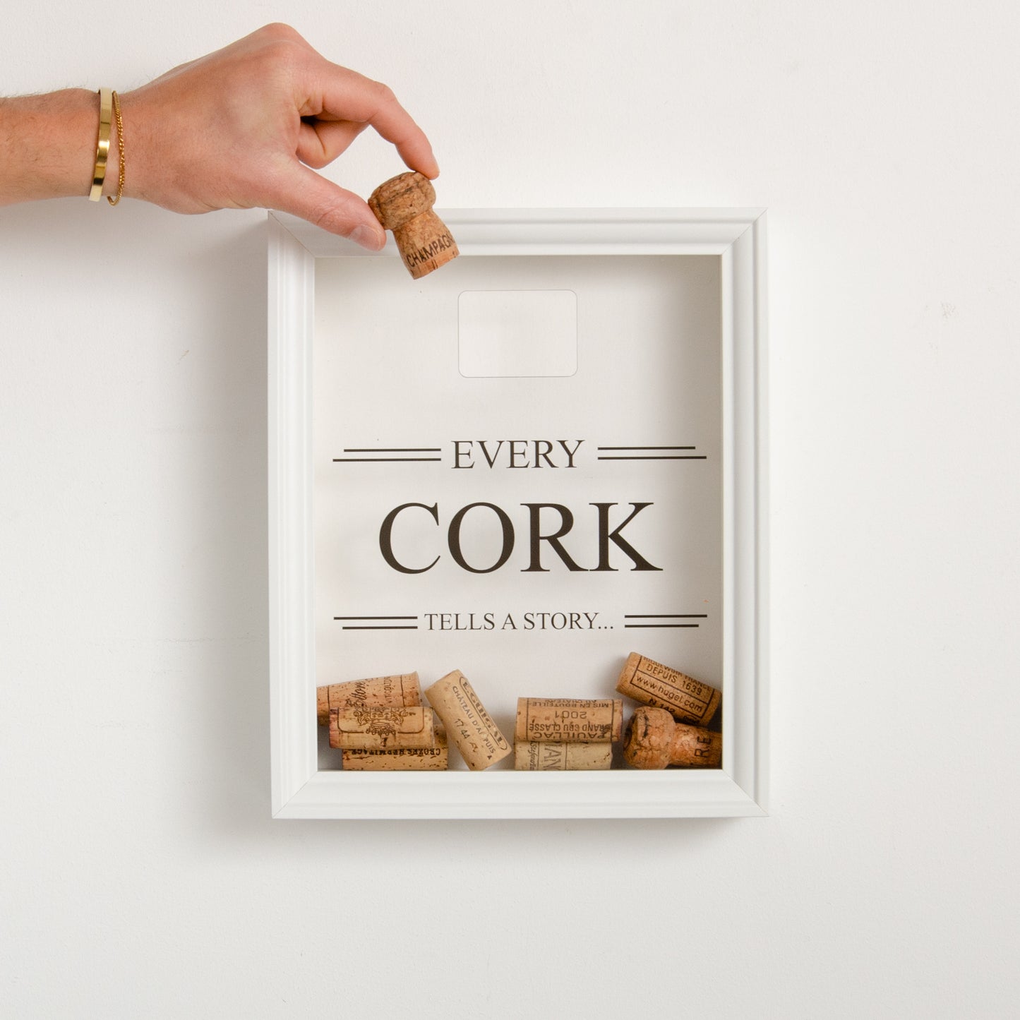 'Every cork tells a story' frame