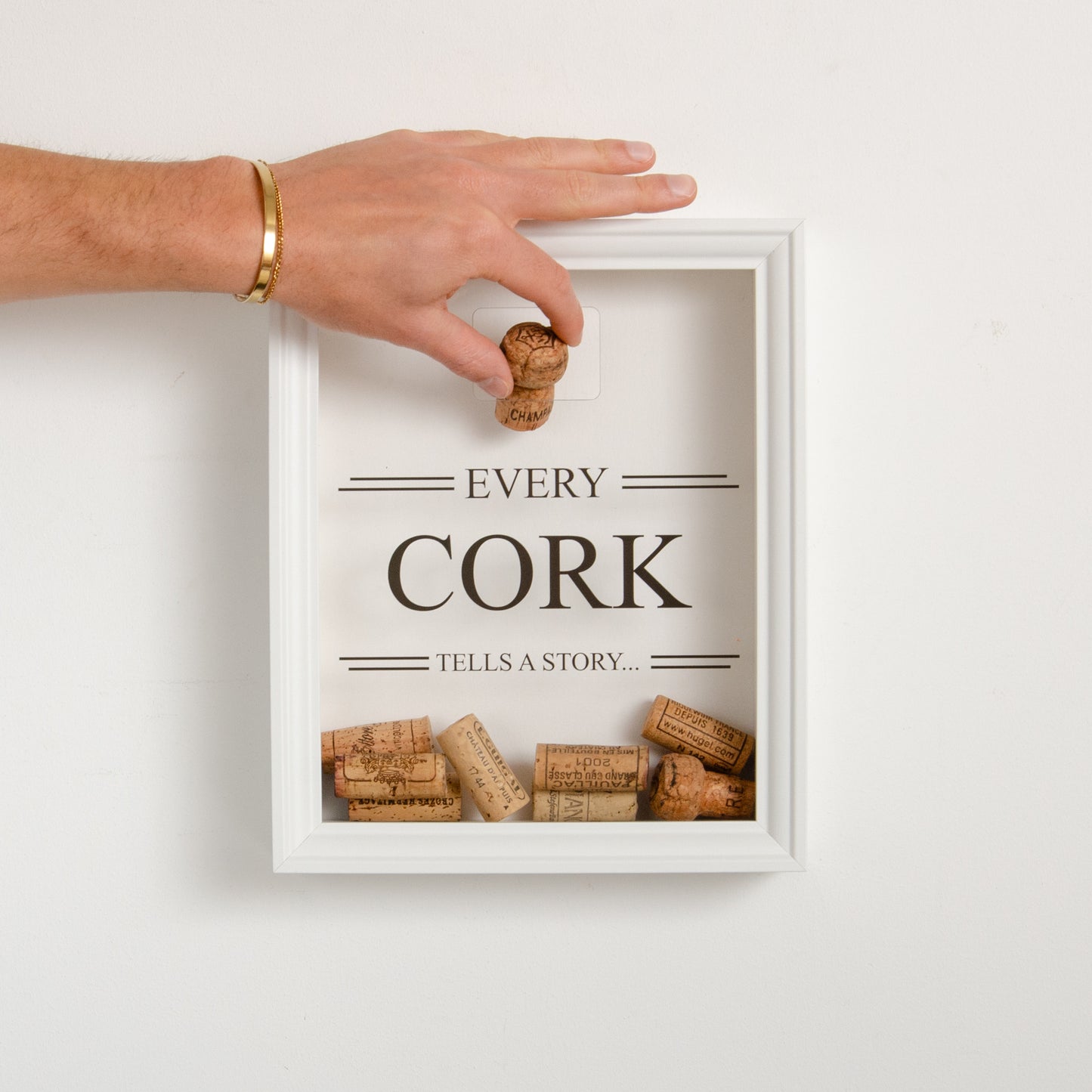 'Every cork tells a story' frame