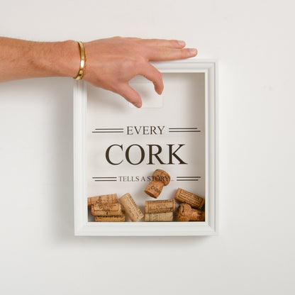 'Every cork tells a story' frame