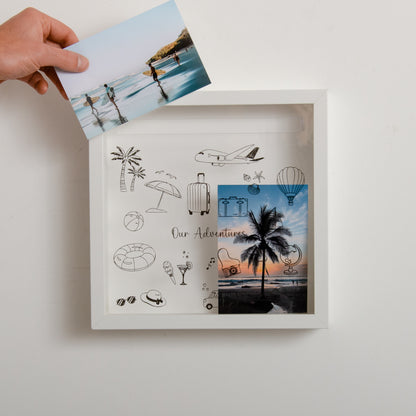 Adventure travel memory box frame