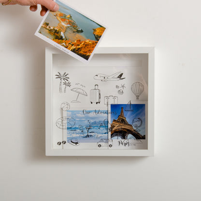 Adventure travel memory box frame