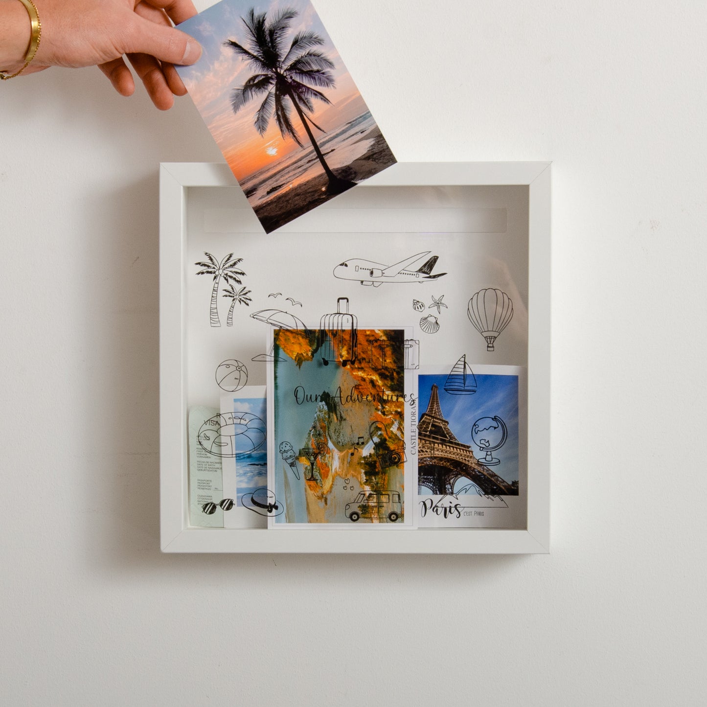 Adventure travel memory box frame