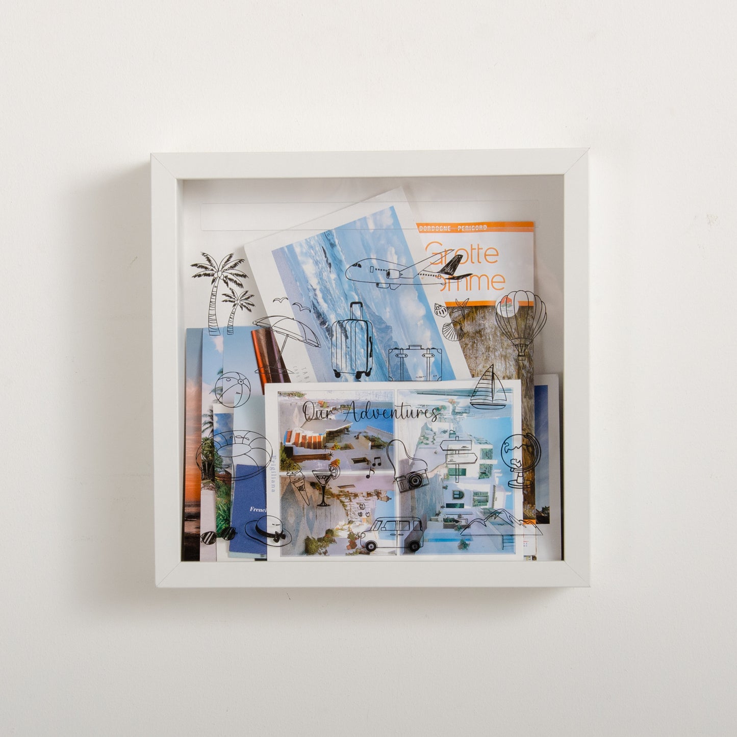 Adventure travel memory box frame